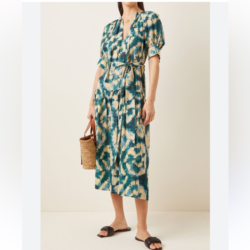 ❗️Ulla Johnson STUNNING / Selena Tie dye printed dress - Picture 3 of 6